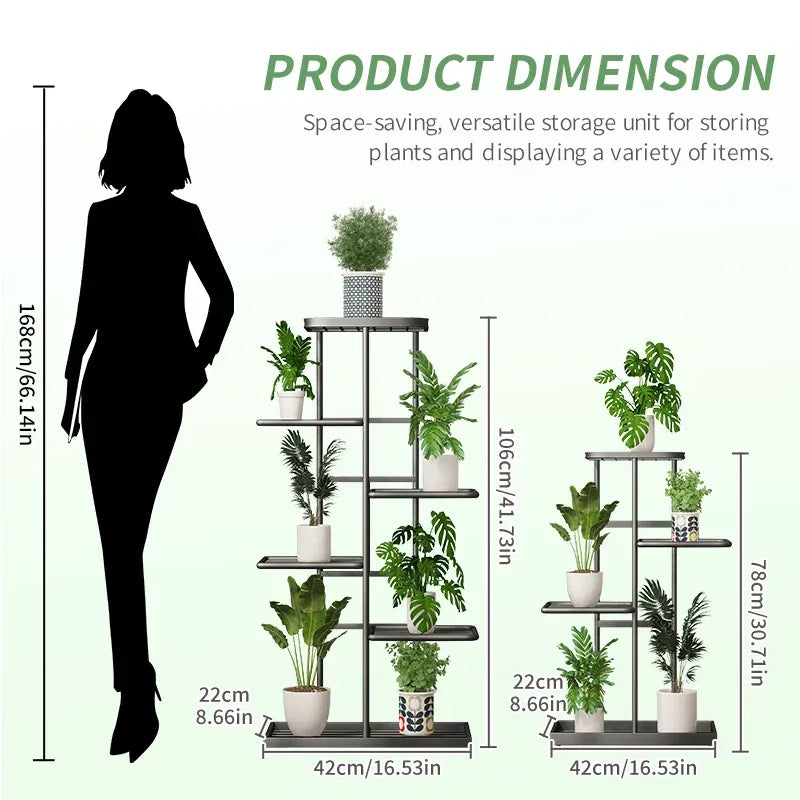 Plant Stand Stand For Flowers Iron 6/7/8Layers Plant Shelf Plant Organizer Storage Plant Holder Display Stand Garden Decoration