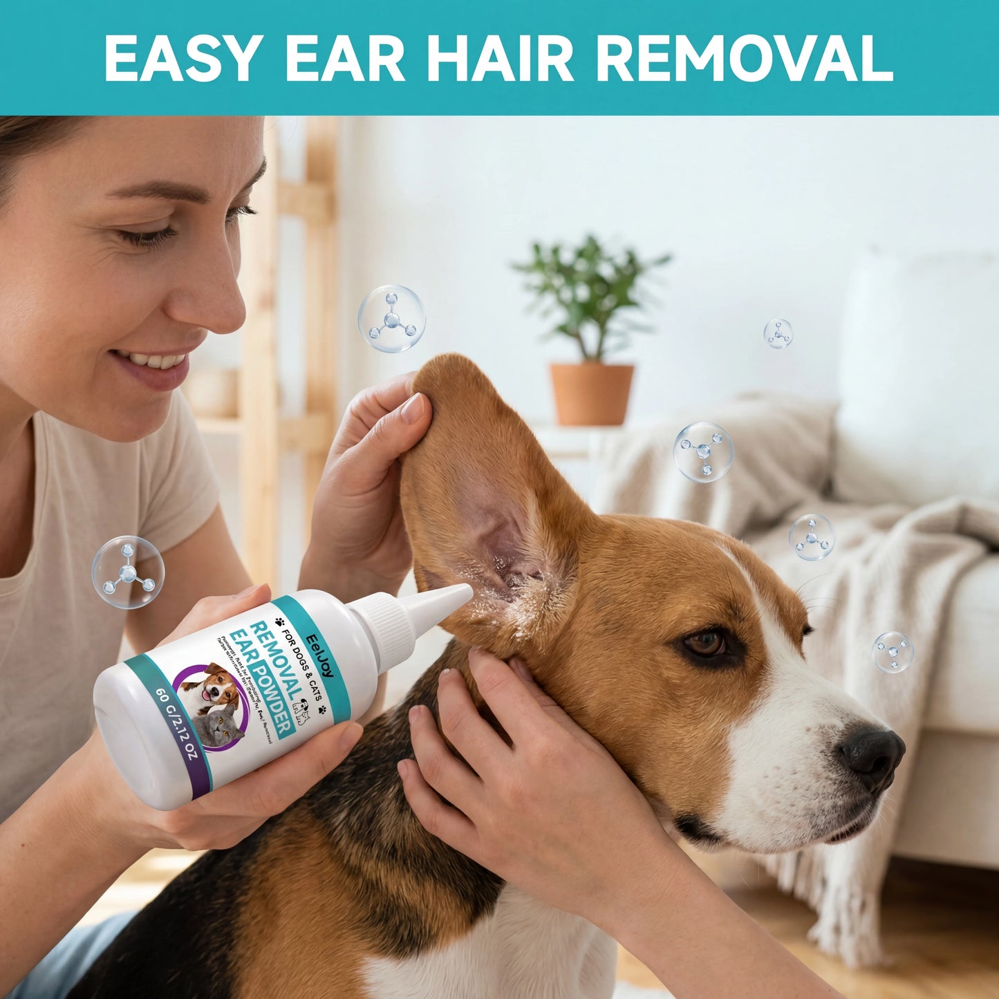 Pet Ear Cleaning Powder for Dogs and Cats Professional Ear Hair Plucking Powder Relieve Itching Keep Dry Pet Ear Care Supplies