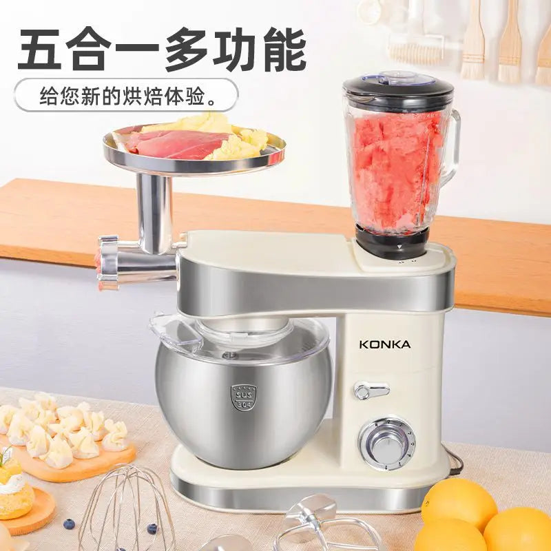 1500W stand Chef Machine mixer Multifunctional  Commercial Mixer Dough Mixer Household Small Automatic New electric blender 220V