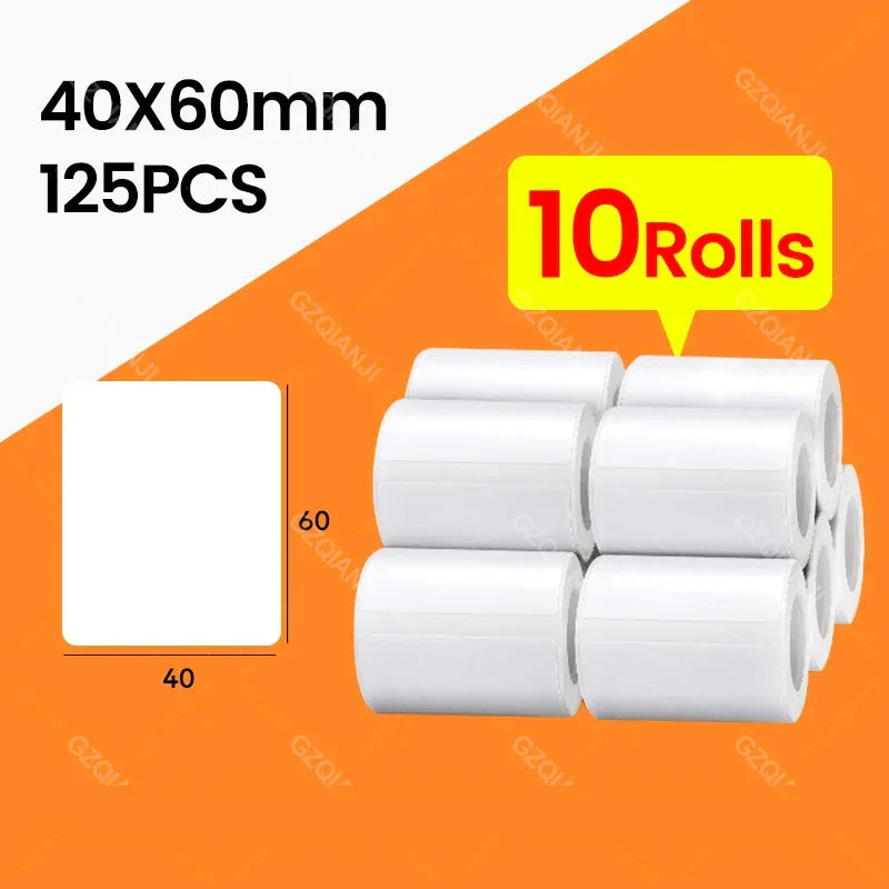 10 Rolls Niimbot B1 B21 B3S Thermal Lable Tape 5 Rolls 40mm 50mm Price Label Maker Sticker for Niimbot Printer Waterproof Paper