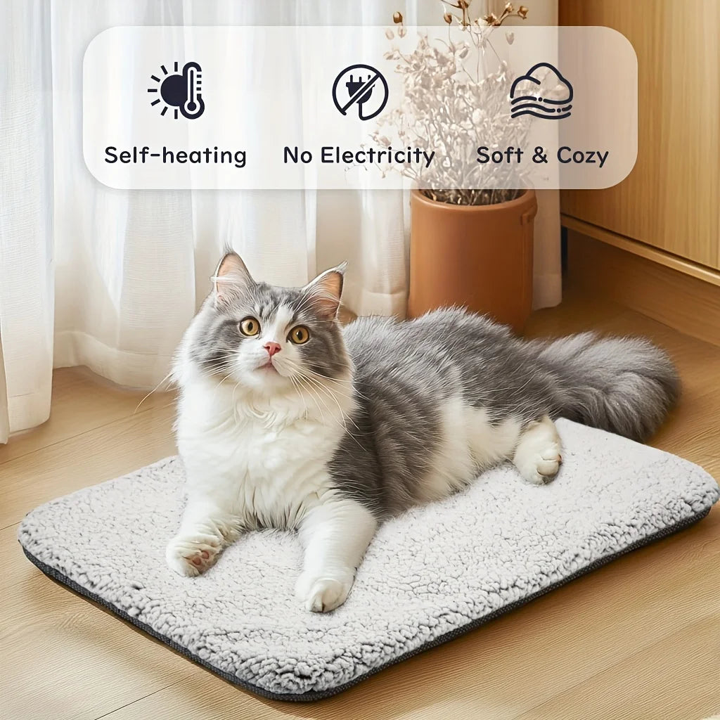 Self-Heating Pet Pads Blanket Puppy Pad Warm Cushion Mat for Cats Dogs Washable Pets with Thermal Cats Dogs Bed