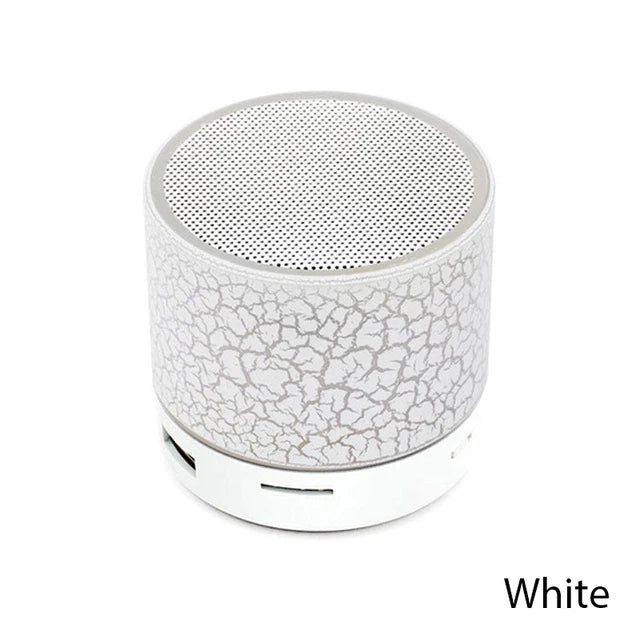 Mini Bluetooth Speaker Portable Car Audio Dazzling Crack LED Wireless Bluetooth Subwoofer Speaker TF Card MP3 Music Sound Column