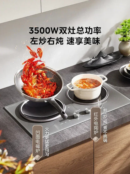 Midea Double Stove Induction Cooker Household Concave 3500W High Power