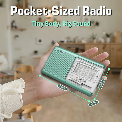 XHDATA D219 Portable Radio AM FM MW Shortwave Worldband Receiver DSP High Sensitivity 1kHz Fine Tuning Radio AA Battery Powered