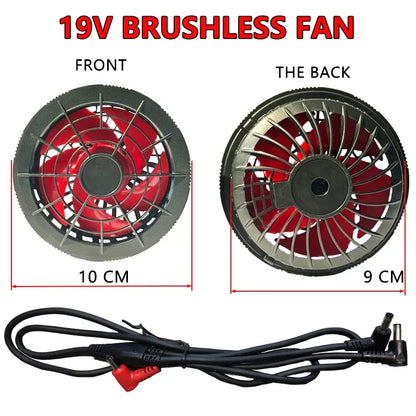 Men Outdoor Summer USB Electric Fan Cooling Jackets New generation 19 24V Air Conditioning Fan With Cable Air Conditioner Fan