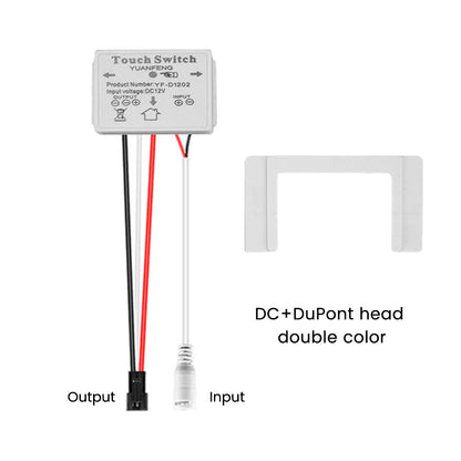 Touch Sensor Switch DC 12V 5A 60W LED Smart Single Key Mirror Light Switch Touch Dimmer Switch For Bathroom Mirror