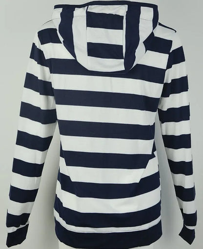 Pullovers Harajuku hoodies women  Autumn Hot Style America Hood Long Sleeve Stripe Fleece Jacket Female Streetwear ZXP6023