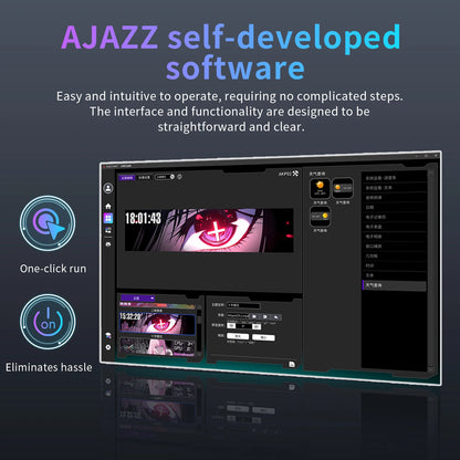 AJAZZ AKP02 9.2inch DIY IPS Secondary Screen 1920*464HD Wired USB Comprehensive Monitoring Multiple Custom Designs for Laptop PC