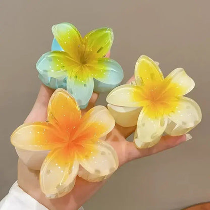 New Flower Shape Hair Claw Clips for Women Girls Barrette Crab Claw Clip Ponytail Hairpins Bath Beach Headwear Hair Accessories