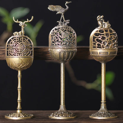 Magpie Hollow Lamp Sandalwood Fragrance Censer Smoking Backflow Incense Holder Tea House Ornaments Study Room Home Decor