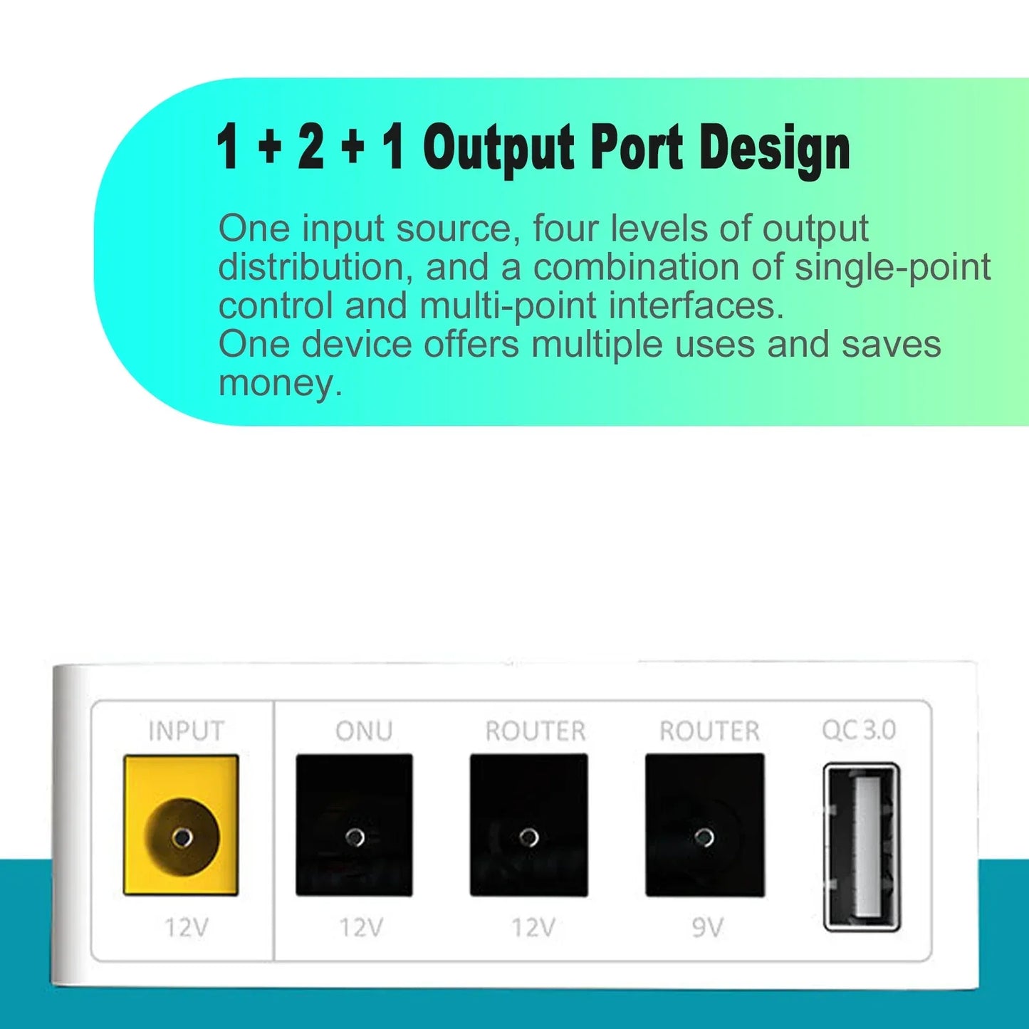 Mini UPS Battery Backup 13500mAh Portable Rechargeable USB DC Backup Power 5V/9V/12V Uninterrupted Power Supply Emergency Power