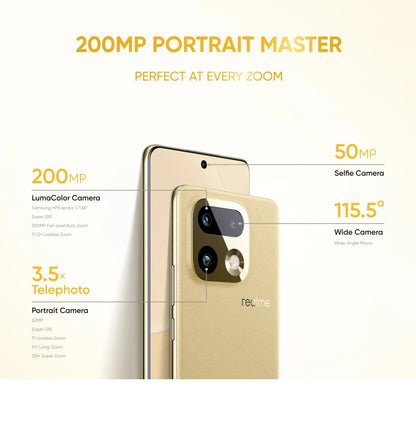 [World Premiere] realme 16 Pro Plus Smartphone Snapdragon 7 Gen 4 Chipset 200MP Camera 6.8" 144Hz Curved Display 7000mAh Battery