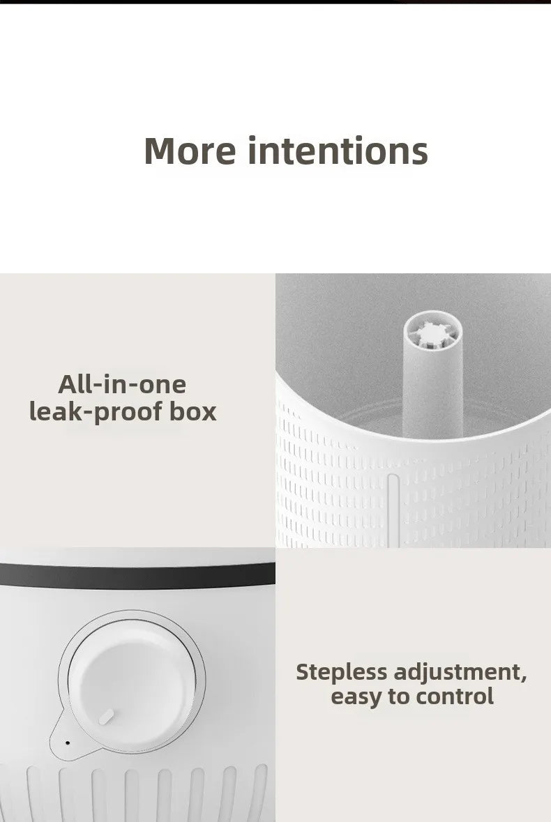 5L Large Capacity Air Humidifier Smart Humidifier with Rotating Mist Auto Shut-Off High Fequency Humidifier Ultra Quiet for Home