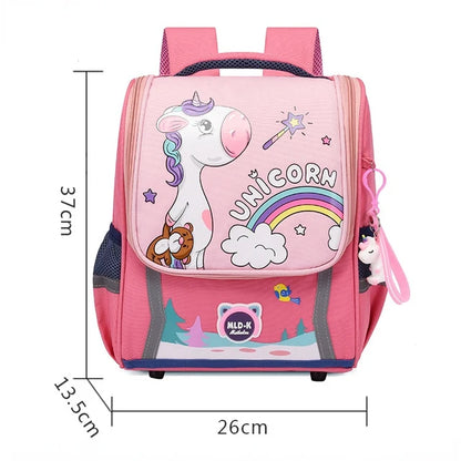 Waterproof Children Primary School Bags Cute Unicorn Rainbow Backpacks Kids Cartoon Animal Dinasour Shcoolbags for Kindergarten