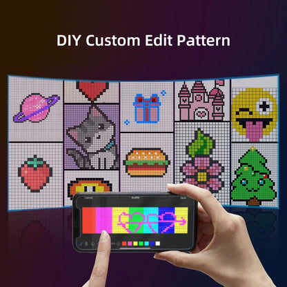 LED Matrix Pixel Panel, Scrolling Bright Advertising LED Signs, Flexible USB 5V LED Car Sign Bluetooth App Control
