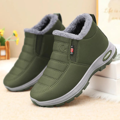 Winter New Women's Warm Cotton Boots Fleece-lined Thickened Waterproof Non-slip Women's Cotton Shoes Snow Boots