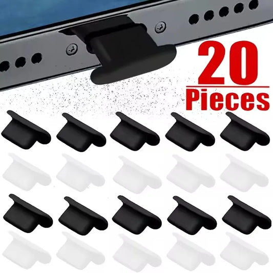 20/10/5Pcs Silicone Dust Plug for iPhone 12 13 14 Pro MAX 8 XS IOS Lightning Charging Port Cover Cap Soft Rubber Dustproof Plugs by PDG ibma
