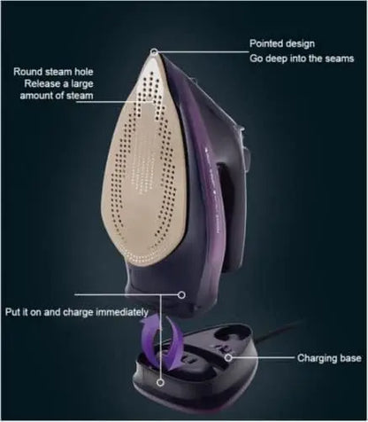 Handheld Electric Iron Cordless Steam Ironing Machine Wireless with Base Electric Iron