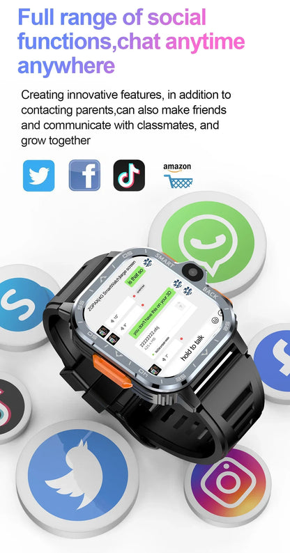 2024 New SIM Smart Watch 2.03inch 4G Network GPS Wifi NFC Dual Camera 64G ROM Storage Google Play Small mobile phone Smartwatch