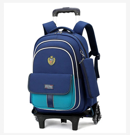 School Bag Kids Rolling Backpack for Boy Girls Wheeled Backpacks With Wheels Trolley Bookbag Carry on Luggage with Shoulder Bags