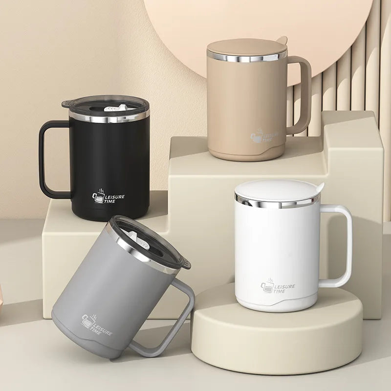 500ML Double-Wall Insulated Thermal Cup 304 Stainless Steel Coffee Cup Portable Water Bottle Keeps Cold and Heat Thermal Mug