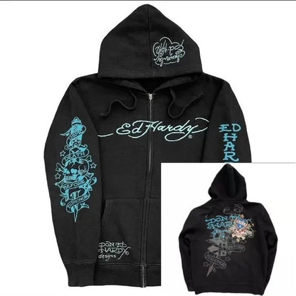 American Gothic Ro Skull Bones Oversized Hoodie Y2K Hip Hop Sle Streetwear No Brand Svel Other Material 00%
