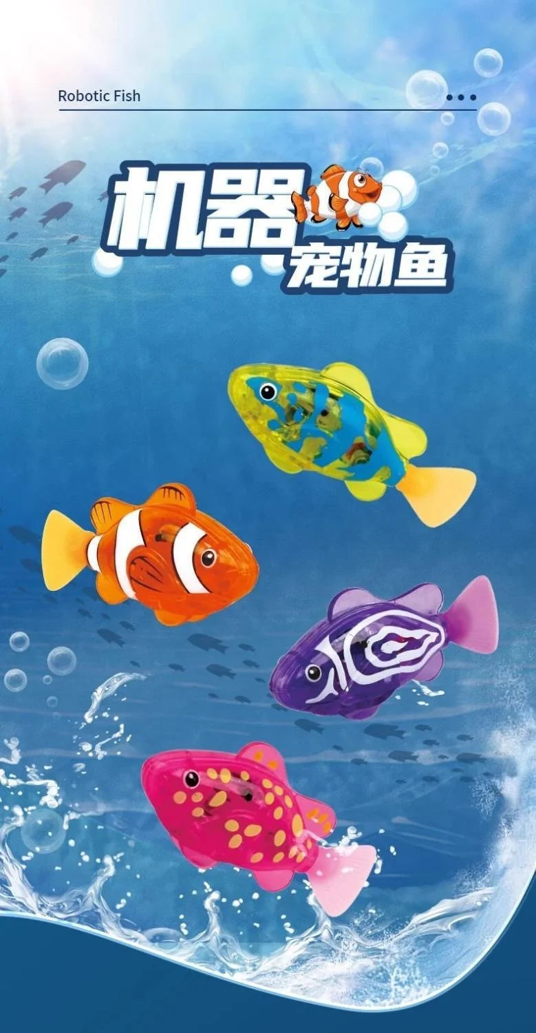 Electronic Pet Sensing Light Shower Interactive Swimming Water Fish Children's Toy Holiday Gift