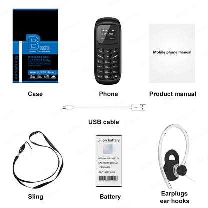 SERVO BM70 Mini Mobile Phone 2SIM Standby Bluetooth Dialer Call Recording Magic Voice MP3 Player Blacklist Small Cheap Cellphone