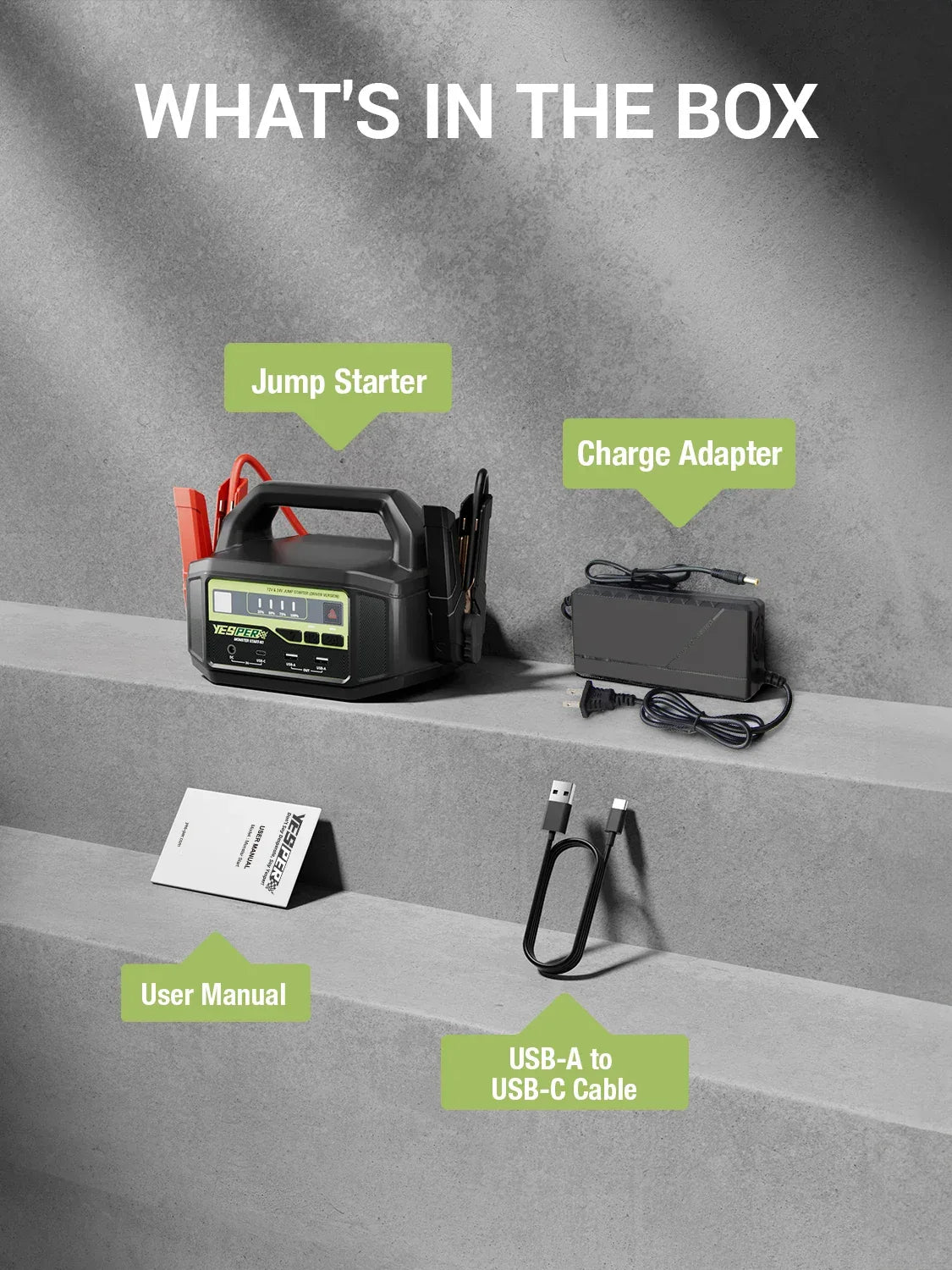 YESPER 24V Jump Car 6000A Peak Jump Starter For car Truck Portable Truck Battery Starting Device External battery