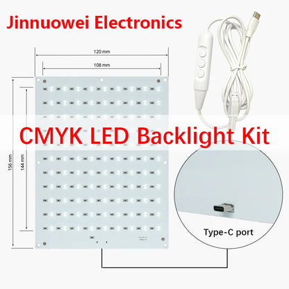 For Bambu Lab Lithophane Led Panel CMYK LED Backlight Board PLA Basic CMYK Lithophane Bundle 3D Print Lithophane Photo DIY