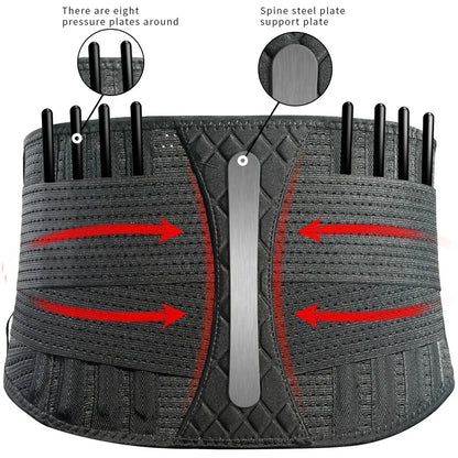 1PC GOUNOD Double Full Back Lumbar Support Belt Waist Orthopedic Corset Spine Decompression Waist Trainer Back Pain Relief