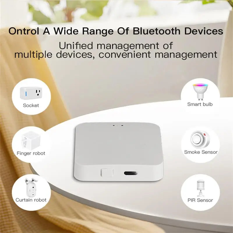 Tuya Bluetooth Gateway Hub Smart Home Bridge Support Fingerbot Tuya Bluetooth Device Smart Life App Remote Control Mesh Bridge