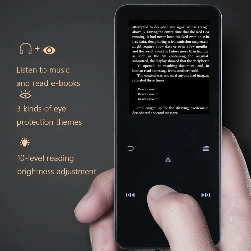 Mini 1.8 inch Metal Touch MP3 MP4 Music Player Bluetooth 5.0 Hifi Player Walkman Radio Video Play with 8/32GB Card E-book