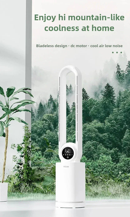 12-Speed Touch Control Bladeless Fan‌ Removable Washable Grille Tip-Over Protection Energy Efficient Cooling Tower Living Rooms
