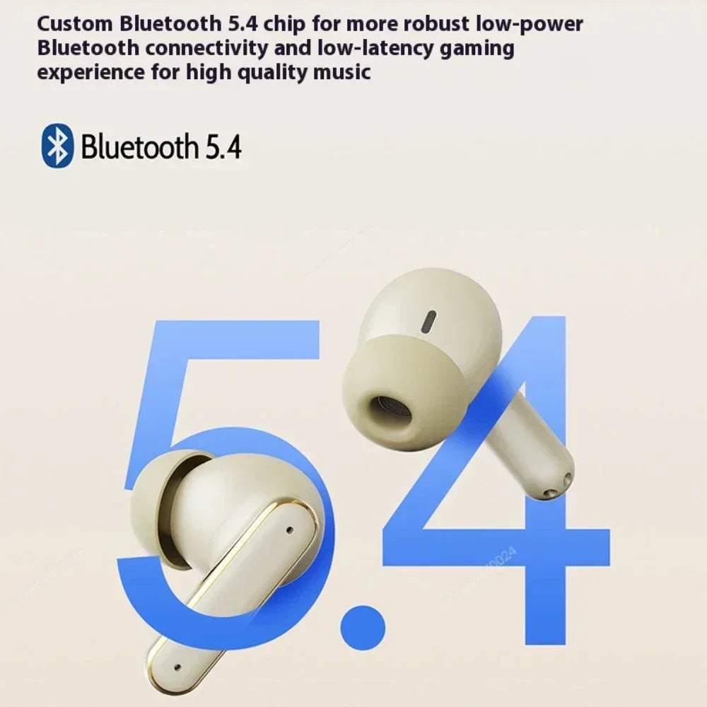 In-Ear Premium Leatherette Earphones Wireless True Headphones Bluetooth Ultra-Long Battery Life Noise Cancellation Technology