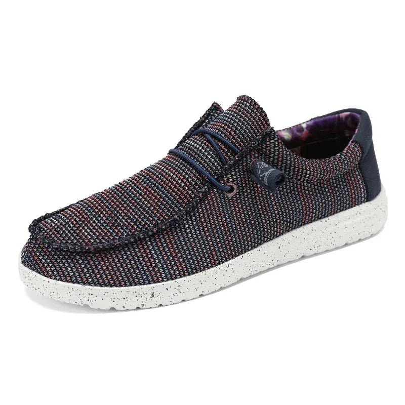 Men 2025 New Leisure Sneakers Spring Summer Breathable Lightweight Outdoor Canvas Shoes Large Size Men's Shoes Walking Loafers