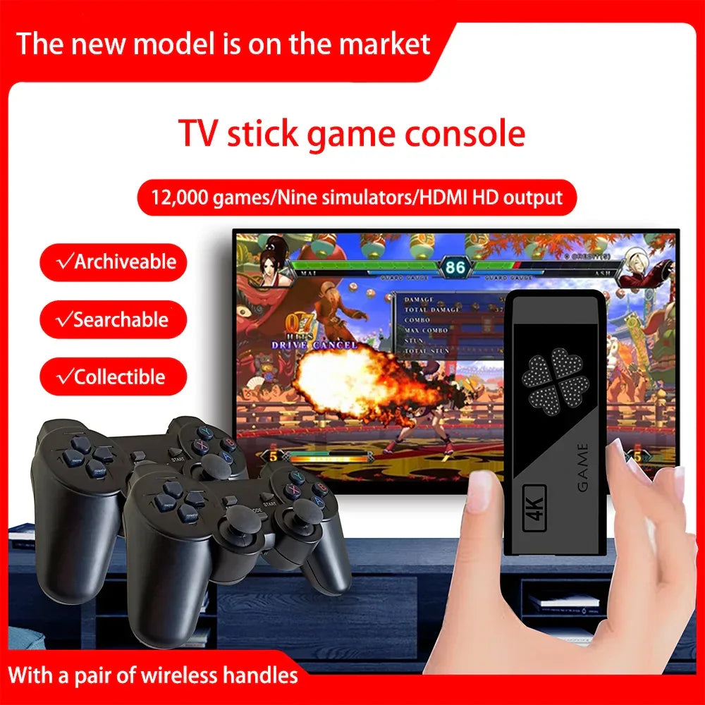 TV Stick M8II Video games devices DDR3 CPU-RK3032 Support expand 32GB 20000+ Games Wireless Controller Switch TV Stick