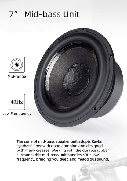 Winner TD-9 Passive Bookshelf Speakers with Wooden Cabinet, 2.0 Hi-Fi Audiophile Stereo System for Home Audio