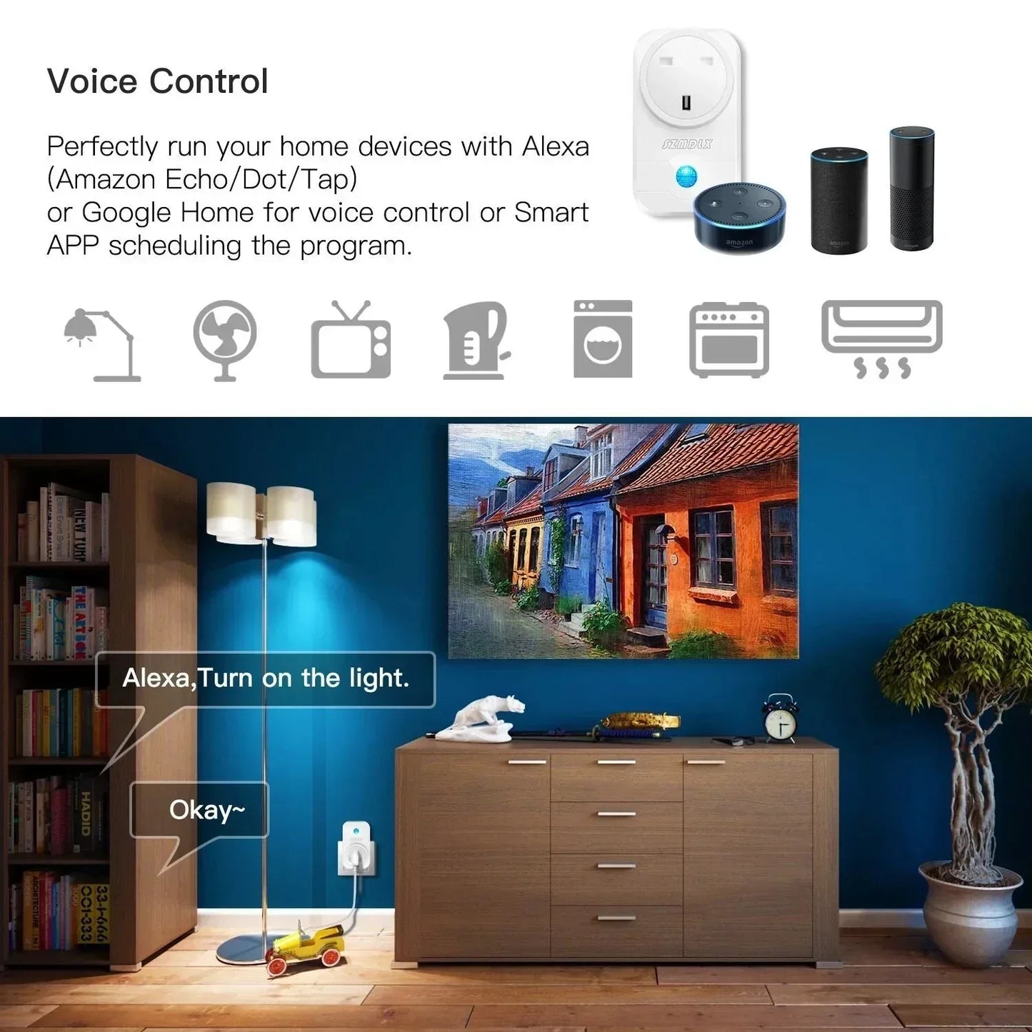 Melery WIFI Smart Tuya USB Type C PD 20W Wall Socket UK Plug Outlet Power Monitor Touch Switch Wireless Remote Alexa Google Home