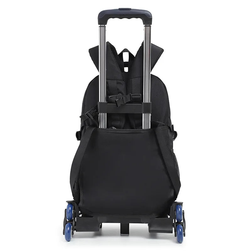School Rolling backpack bag School Bags with wheels Student wheeled Backpacks for boys Children School Trolley Bag Waterproof