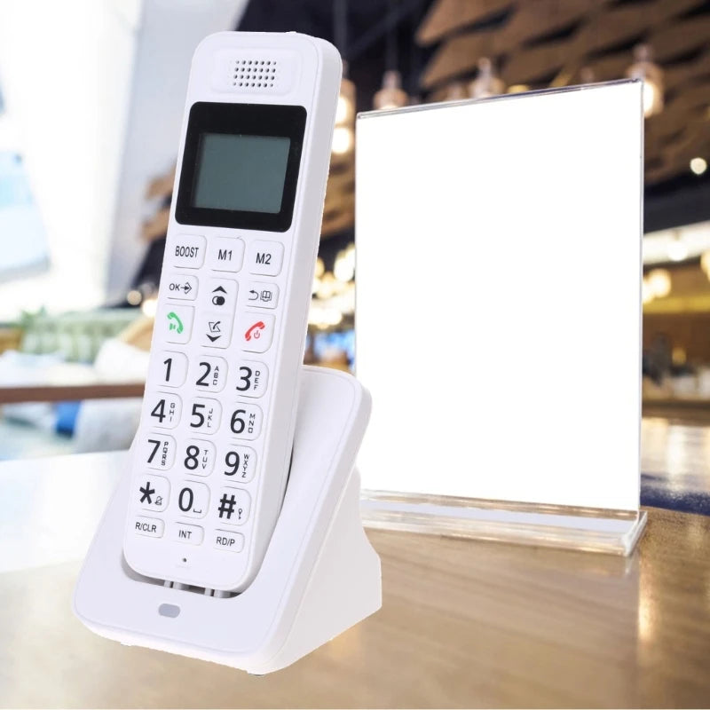 D1018 Digital Cordless Phone Large LED Display Telephone for Home Offices with Caller Display Handsfree Low Radiation