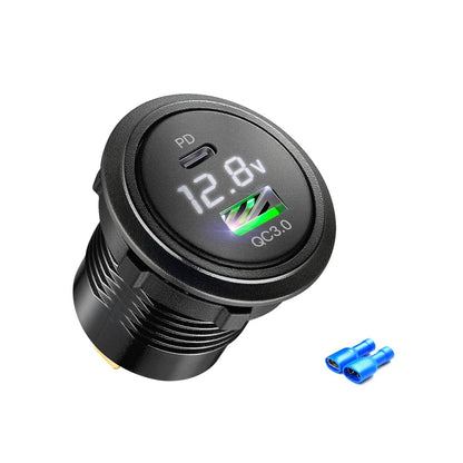 12v usb socket with voltmeter  usb c fast charge car charger for  bmw e46 bmw e61 e60 bmw f30 bmw f10 f20 e39 e90 e91 bmw x3 e83