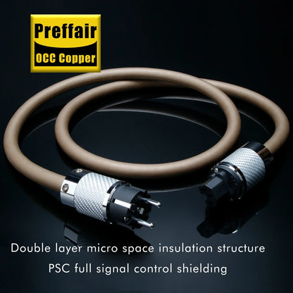 hifi audio Power Cable US/UK/AU/EU Monosaudio occ Copper Silver conductor Power AC Cable line British Standard Power Cord