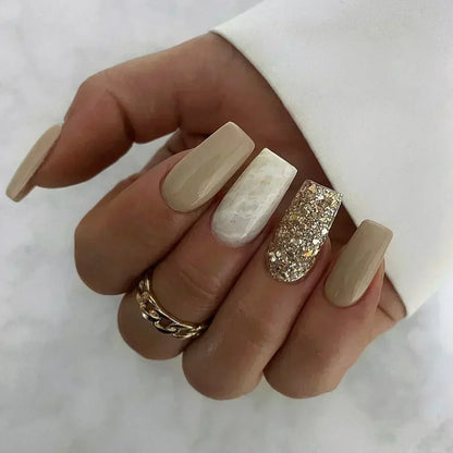 Romantic Red Lips Valentine's Day Wearable Fake Nails Frosted White Detachable Finished False Nails Press on Nails with Glue