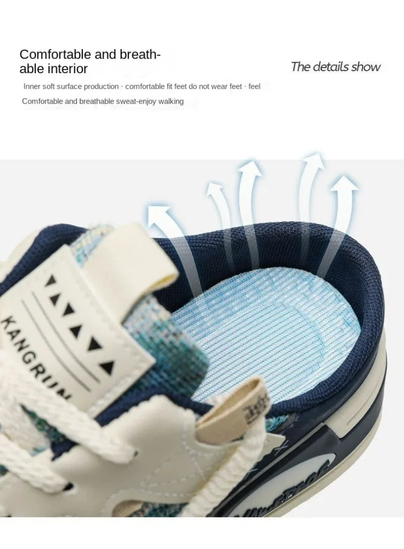 Slipper Mens Shoes Summer Thick Sole Breathable Comfortable Half Slippers Outdoor Youth Skateboard Shoes Casual Sneakers for Men