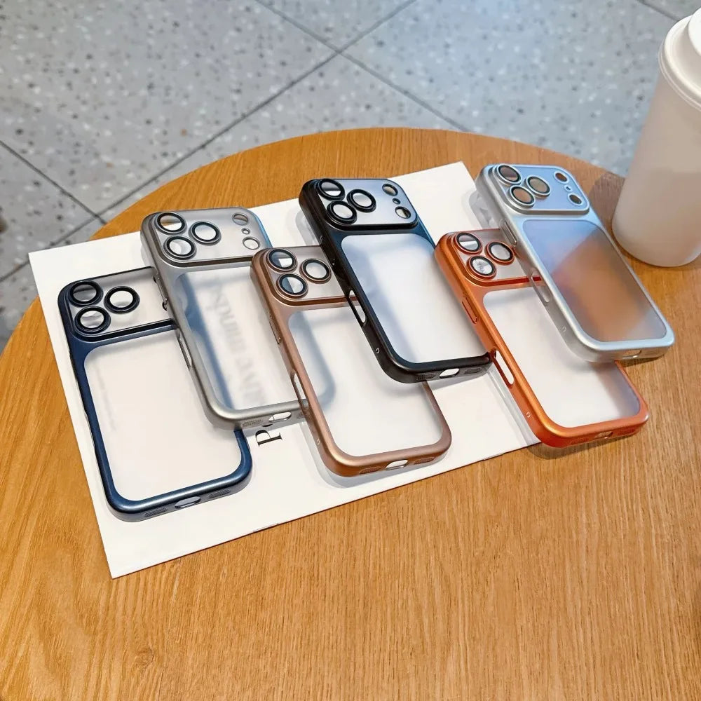 Official Cosmic Orange Plating Frosted Translucent Thin Phone Case For iPhone 17 Pro Max Air Series Bumper Cover for 17 Pro Case