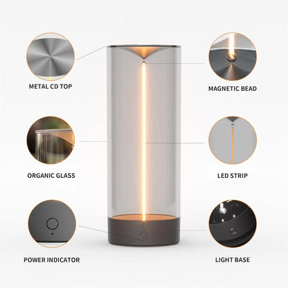 Magnetic LED Table Lamp Touch Control Cordless Night Lamp USB Rechargeable Desk lamp For Bedroom Ambient Night Lights led