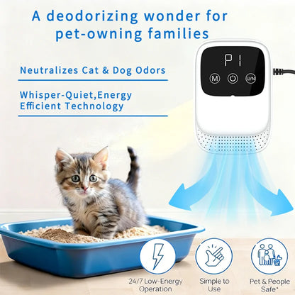 Air Purifier for Home Ozone Generator Negative Ion Remove Bad Smells Smoke Odor Air Cleaner for Bathroom Toilet Kitchen Pets