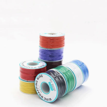 1Pcs 250M 30AWG Wire Cable 8 Color PCB Soldering Fly Iine Breadboard Jumper Colored Insulation Wrap Cable Tinned Pure Copper