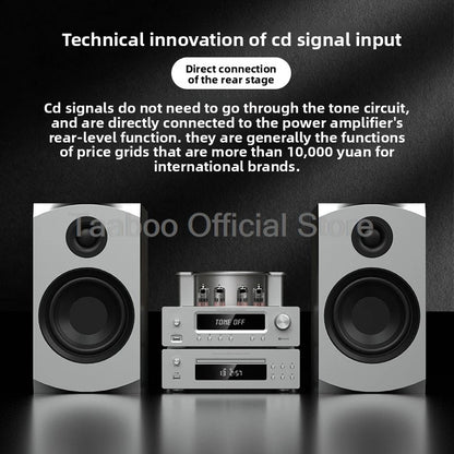Home Theater Set 5.0 Bluetooth Amplifier 75Wx2 Tube Amp with Aluminum Case 6.5inch Speakers 120W Loudspeakers For Home Studio DJ